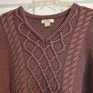Bob Timberlake men’s purple 100% cotton cable knit sweater size large